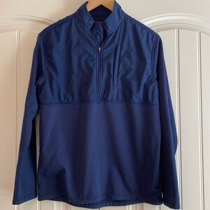 UntuckIt Women's Size L Ristow 1/2 Zip Long Sleeve Blue Fleece Pullover EUC‎